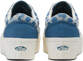 Shop Vans Old Skool Stackform 潮流休閒 防滑耐磨 低幫 板鞋 男女同款 藍白
