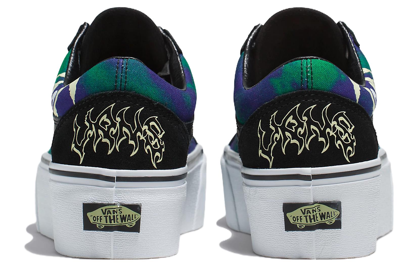 Shop Vans Old Skool Stackform ''Imprimé Crâne Brillant dans le Noir'' VN0009PZCJI
