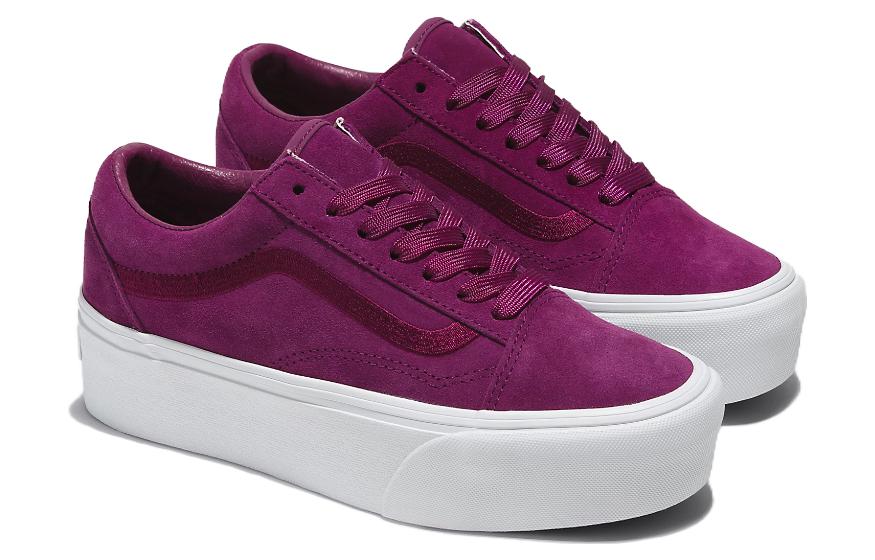 Lookbook 반스 올드스쿨 스택폼 (모노 퍼플) VN0009PZDRV