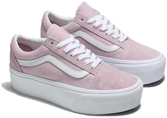 Vans Old Skool Stackform 防滑輕便 低筒 滑板鞋 男女同款 粉白 Order Vans Old Skool Stackform 防滑輕便 低筒 滑板鞋 男女同款 粉白