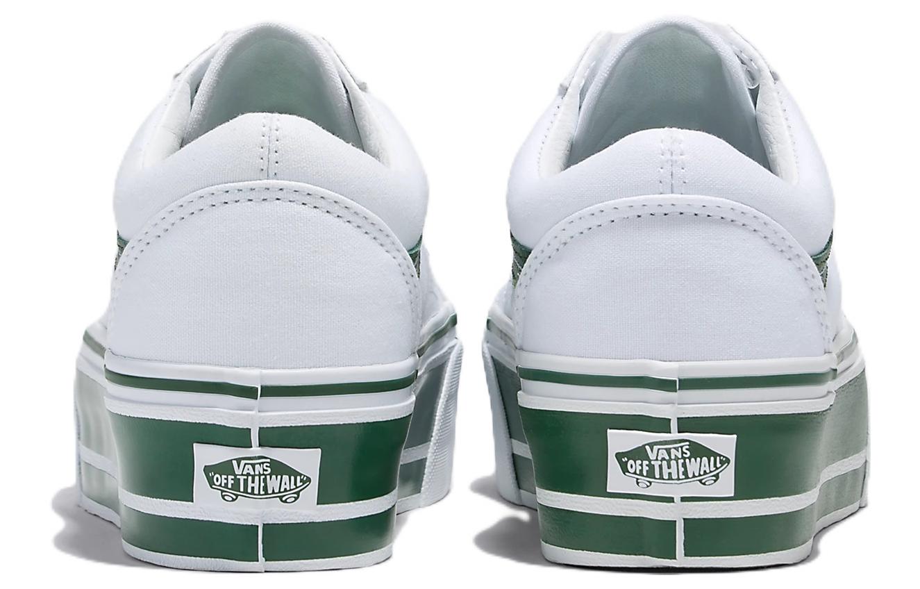 Shop Vans Old Skool 增高鞋 '白绿' VN0A7Q5MBGN