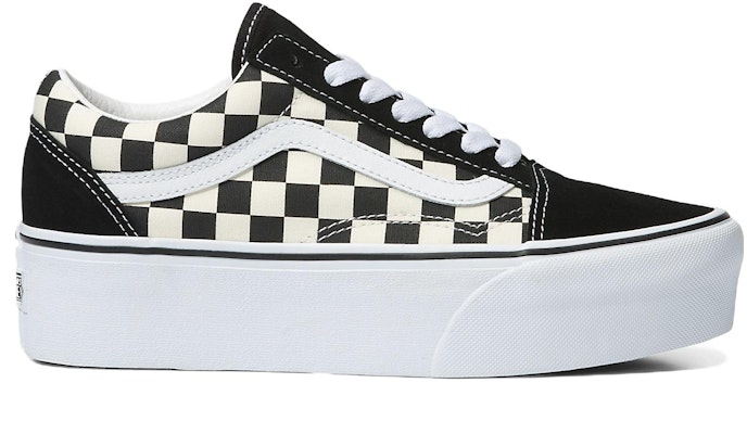 Vans Old Skool Stackform Checkerboard 'Hitam Putih' VN0A7Q5MTYQ Order Vans Old Skool Stackform Checkerboard 'Hitam Putih' VN0A7Q5MTYQ