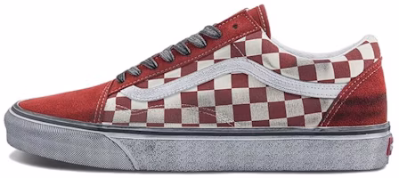 Vans Old Skool Stressed 'Check Red White' VN0007NTY52 Vans Old Skool Stressed 'Check Red White' VN0007NTY52