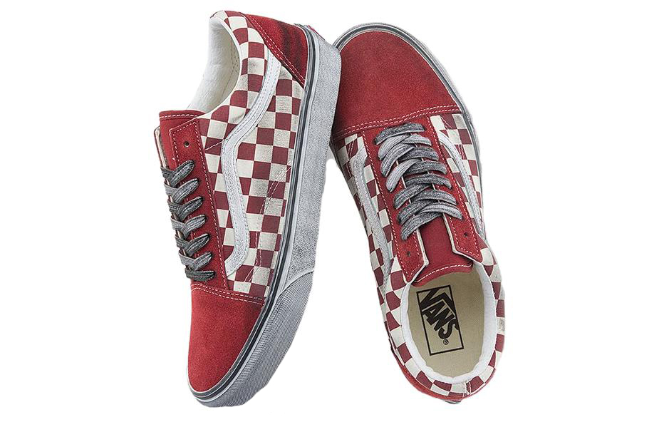 Lookbook Vans Old Skool Estresado 'Cuadros Rojo Blanco' VN0007NTY52