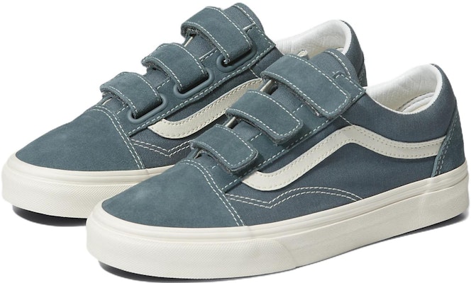 Vans Old Skool V 防滑耐磨 低筒 滑板鞋 男女皆宜 藍白 Lookbook Vans Old Skool V 防滑耐磨 低筒 滑板鞋 男女皆宜 藍白