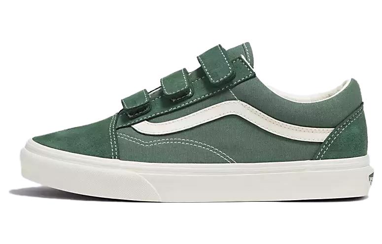 Vans Old Skool V Suede Canvas Shoes 'Green White' VN0A3D29V0N