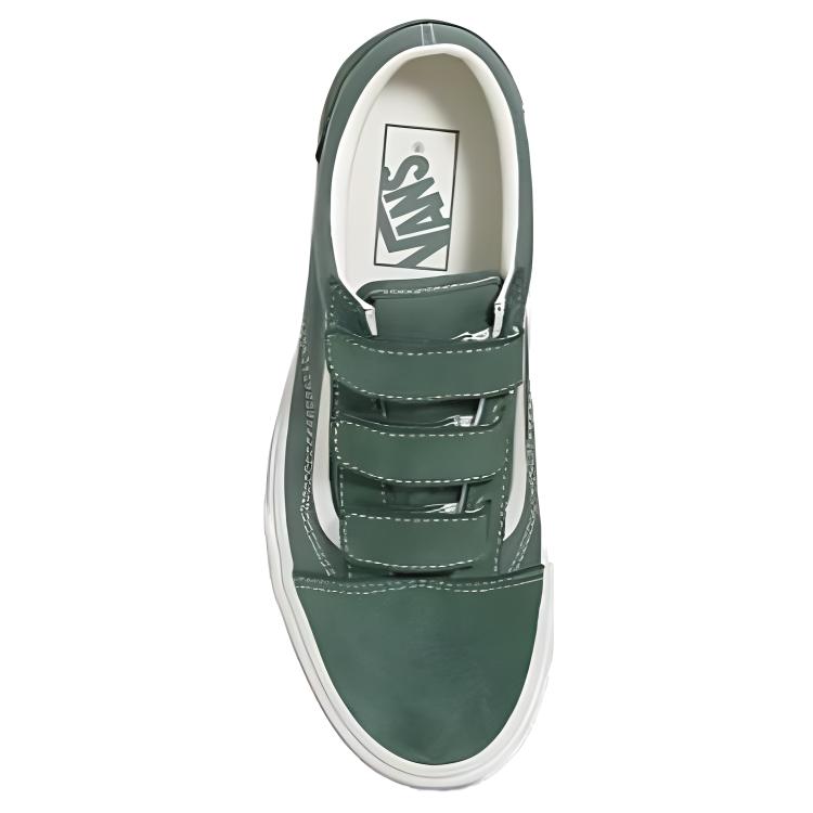 Lookbook Vans Old Skool V Suede Canvas Shoes 'Green White' VN0A3D29V0N