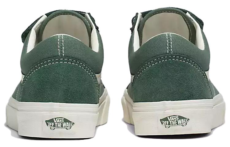 Shop Vans Old Skool V Suede Canvas Shoes 'Green White' VN0A3D29V0N