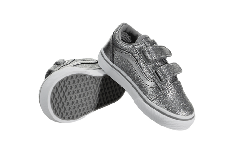 Shop Vans Old Skool Velcro Silver VN0A344KQQN