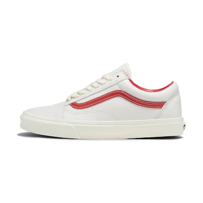 Vans Old Skool 'Vintage Leather - Blanc De Blanc Red'
