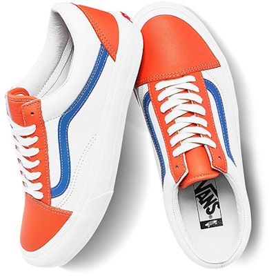 Vans Old Skool Vlt Lx 'White Orange Blue' VN0A4BVF22E Shop Vans Old Skool Vlt Lx 'White Orange Blue' VN0A4BVF22E