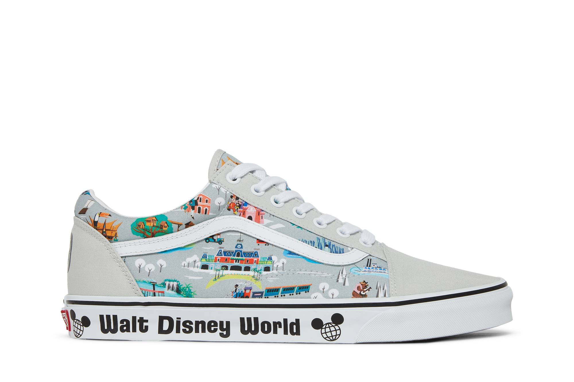 Vans Old Skool Walt Disney World 50th Anniversary Park Map 'Grey' VN0A3WKTGYW