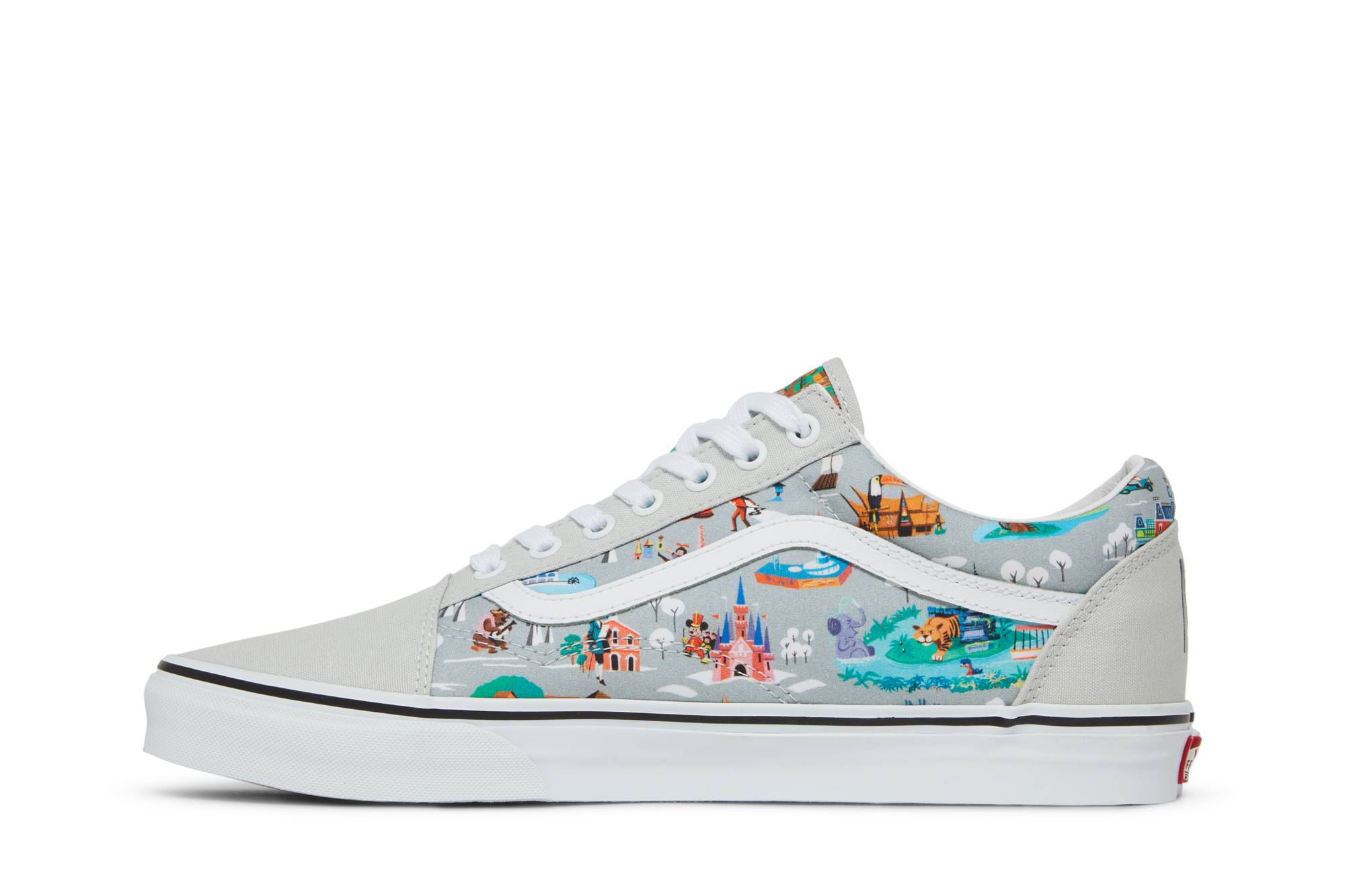 Lookbook Vans Old Skool 華特迪士尼世界 50週年紀念公園地圖 '灰色' VN0A3WKTGYW
