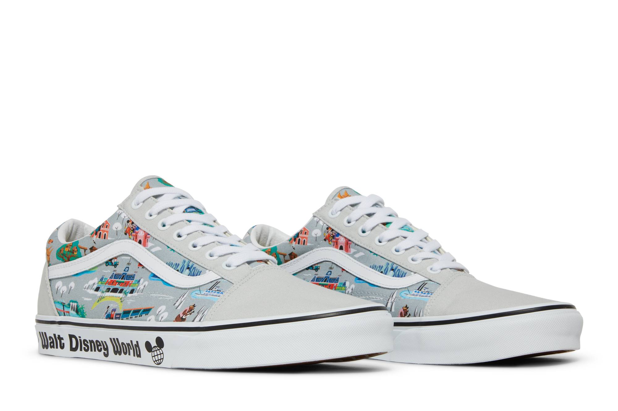 Cheap Vans Old Skool 華特迪士尼世界 50週年紀念公園地圖 '灰色' VN0A3WKTGYW