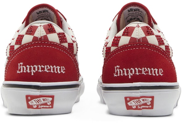 Vans Old Skool x Supreme x Swarovski 'Rojo' VN0A5KRXRED Details for Vans Old Skool x Supreme x Swarovski 'Rojo' VN0A5KRXRED
