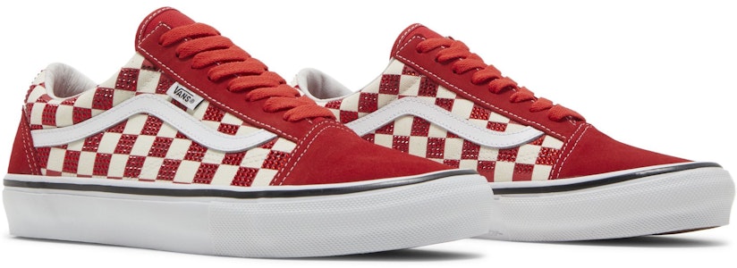 Vans Old Skool x Supreme x Swarovski 'Merah' VN0A5KRXRED Cheap Vans Old Skool x Supreme x Swarovski 'Merah' VN0A5KRXRED