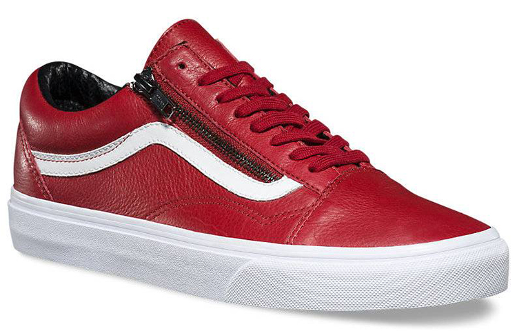 Lookbook Vans Old Skool Zip ''Cuir Antique - Piment Rouge'' VN00018GJTH