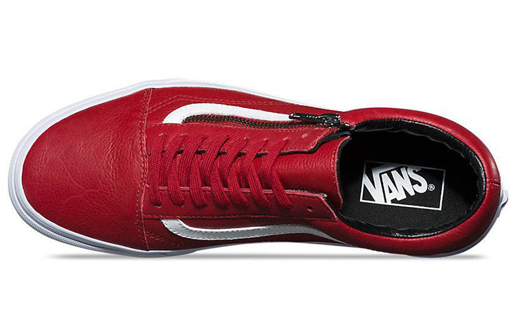 Shop Vans Old Skool Zip ''Cuir Antique - Piment Rouge'' VN00018GJTH
