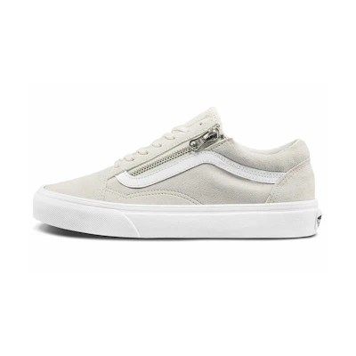 Vans Old Skool Zip Casual Low Tops Skateboarding Shoes Unisex White