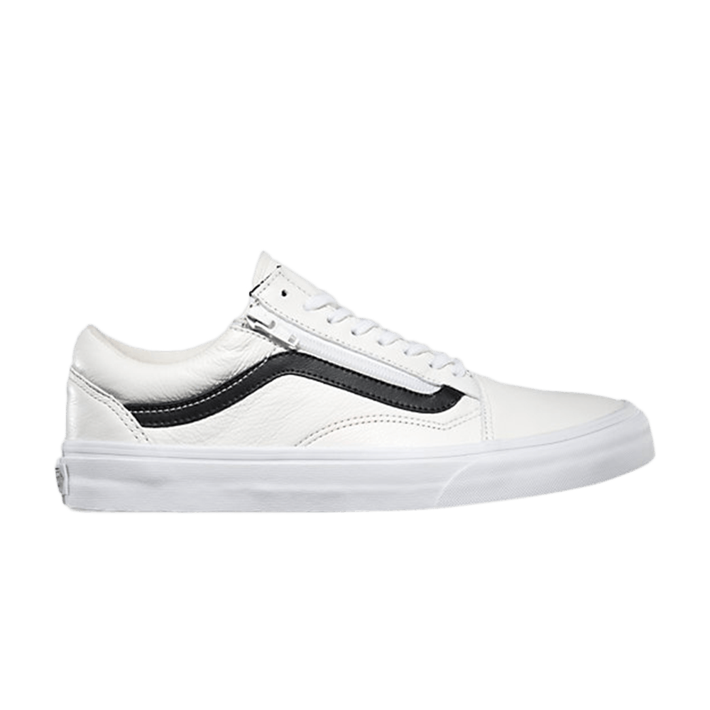 Vans Old Skool Zip Premium Leather 'White' VN018GEWB
