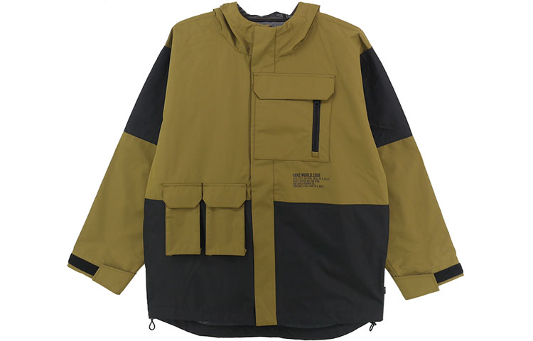 Vans Olive Green Colorblock Windproof Hooded Jacket VN0A54O7ZBN
