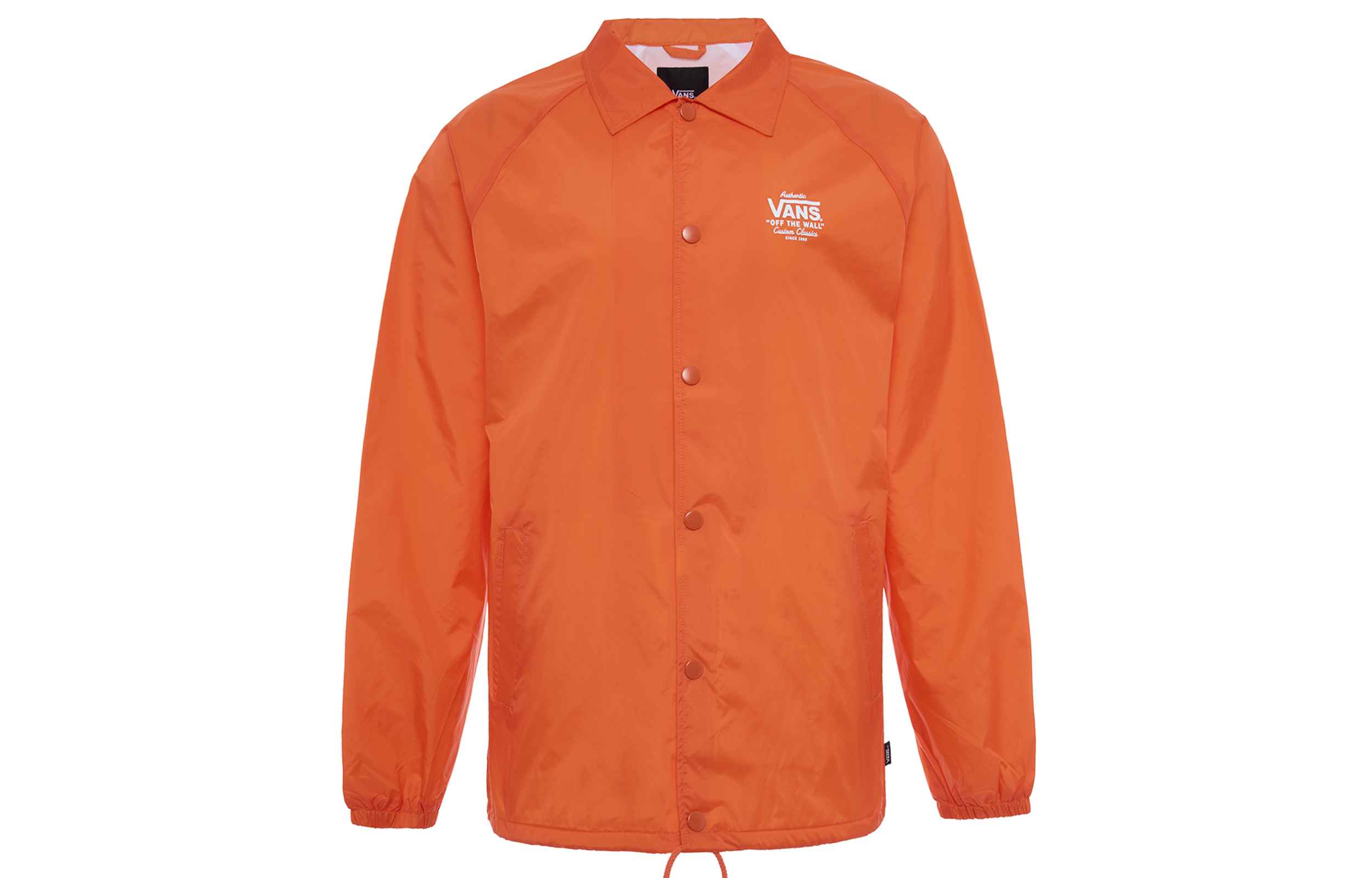 Vans Orange Alphabet Logo Print Loose-Fit Jacket Unisex VN0002MUFLM