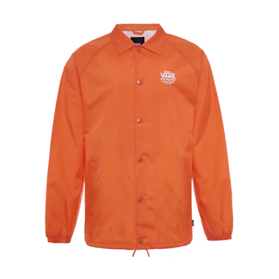 Vans Orange Alphabet Logo Print Loose-Fit Jacket Unisex VN0002MUFLM