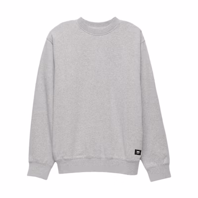 Vans Original Standards Fleece Crew Sweatshirt Grey - Loose Fit Logo Pullover VN000GE902F