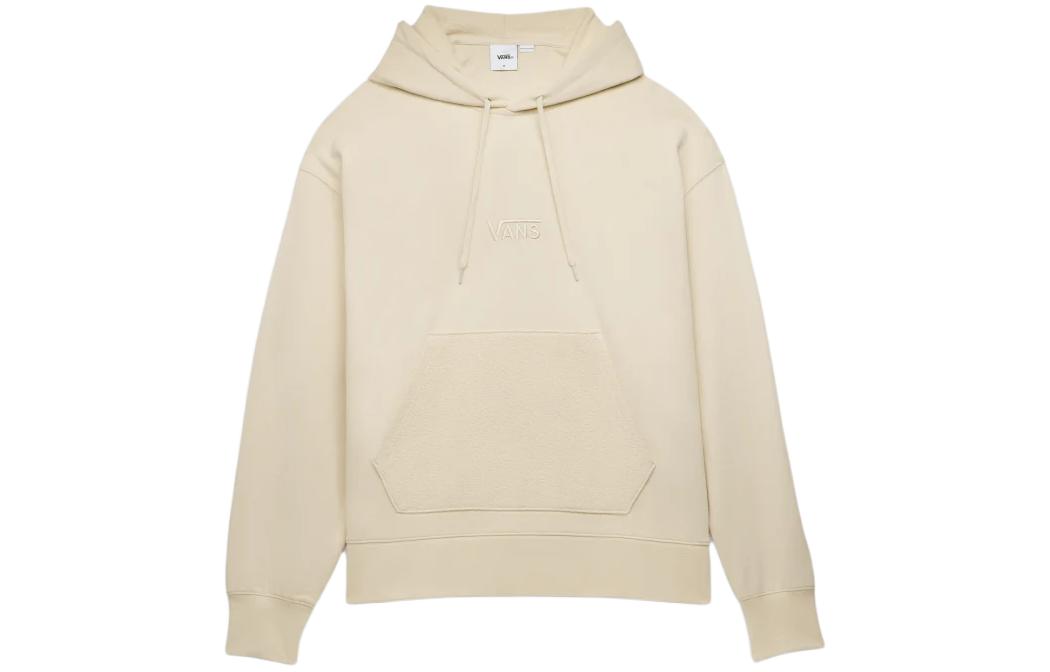 Vans OTW SS24 Embroidered Logo Unisex Beige Hoodie Long Sleeve Pullover VN000GVSCHW