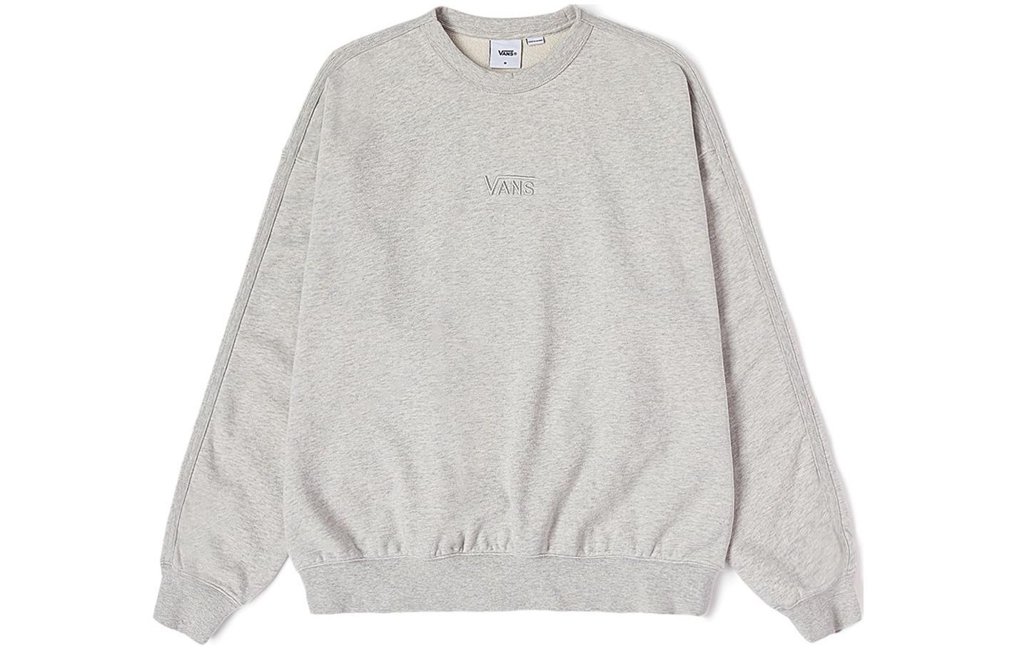 Vans OTW SS24 Unisex Solid Color Crewneck Long-Sleeve Sweatshirt Gray VN000GBWRKZ
