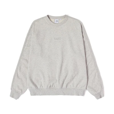 Vans OTW SS24 Unisex Solid Color Crewneck Long-Sleeve Sweatshirt Gray VN000GBWRKZ