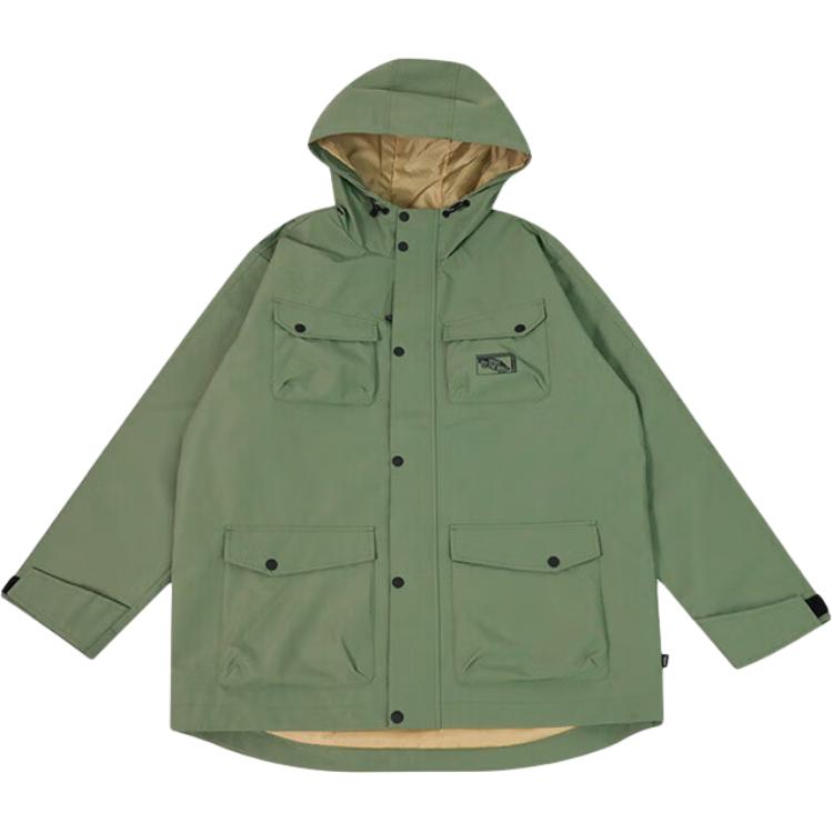 Vans Outdoor Casual Series Multi-Pocket Military Green Hooded Jacket Men VN000GQEAMB