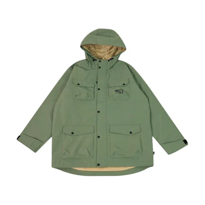Vans Outdoor Casual Series Multi-Pocket Military Green Hooded Jacket Men VN000GQEAMB