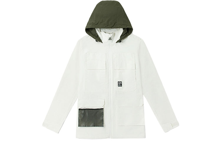 Vans Outdoor Multi-Pocket Hooded Jacket Beige Unisex Casual Workwear Style VN0A54KFFS8
