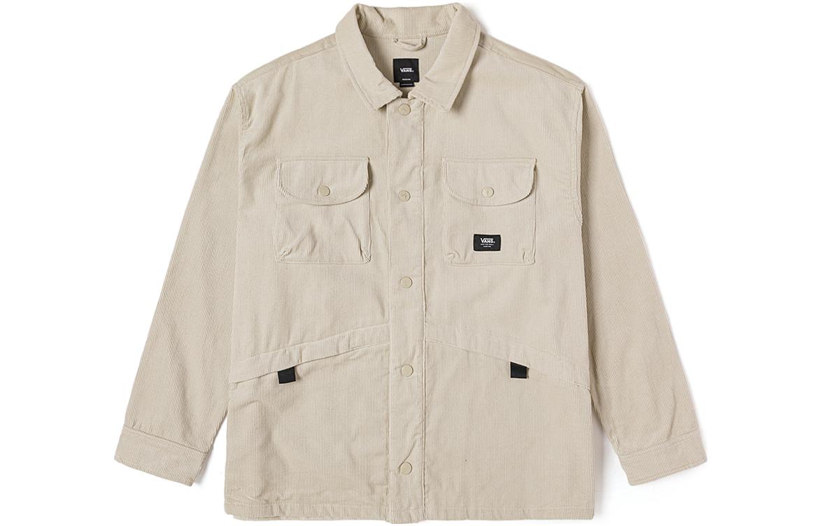 Vans Outdoor Solid Button-Up Jacket Oatmeal Color VN000FBM2N1
