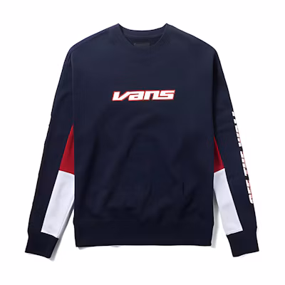 Vans Outline Logo Red Blue White Pullover Hoodie Unisex VN0A3DHE4NH