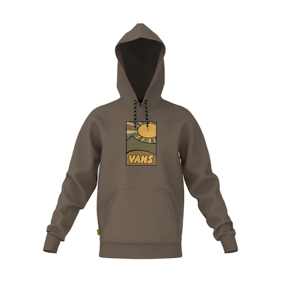 Vans Oversized Logo Hoodie Brown Long Sleeve Sweatshirt VN0000A2-1LE