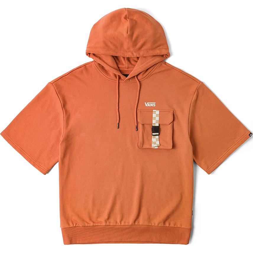 Vans Oversized Soft and Comfortable Casual Short-Sleeve Sweatshirt Brick Unisex VN000GR4EHC