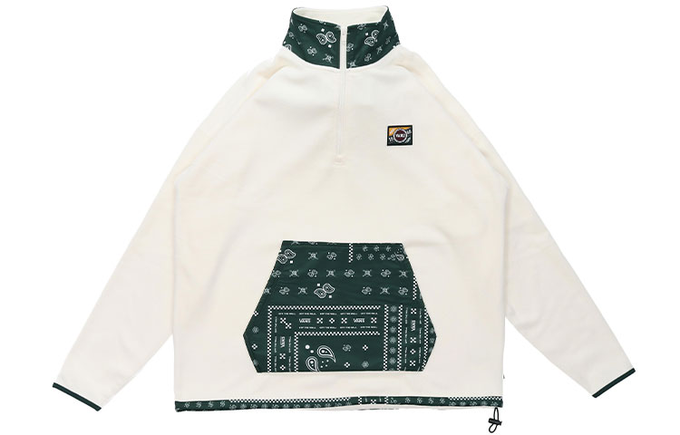 Vans Paisley Patch Logo Fleece Pullover Hoodie White VN0A5F783KS