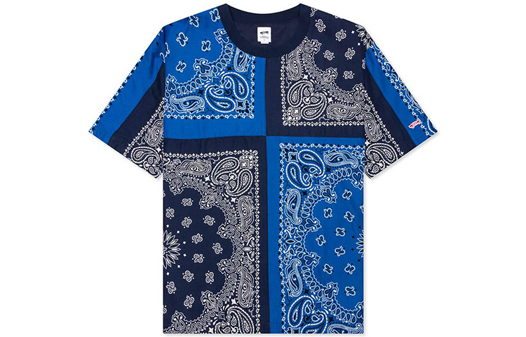 Vans Paisley Patchwork Dopamine Nautical Crewneck Tee Short Sleeve. VN0A4VLNZE5