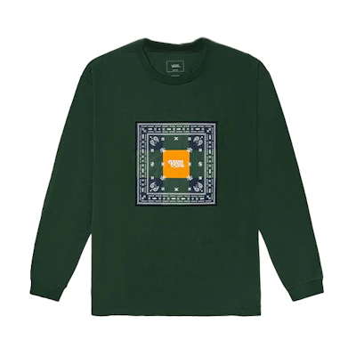 Vans Paisley Print Crewneck Long Sleeve Sweatshirt Green VN0A5F5U4CL