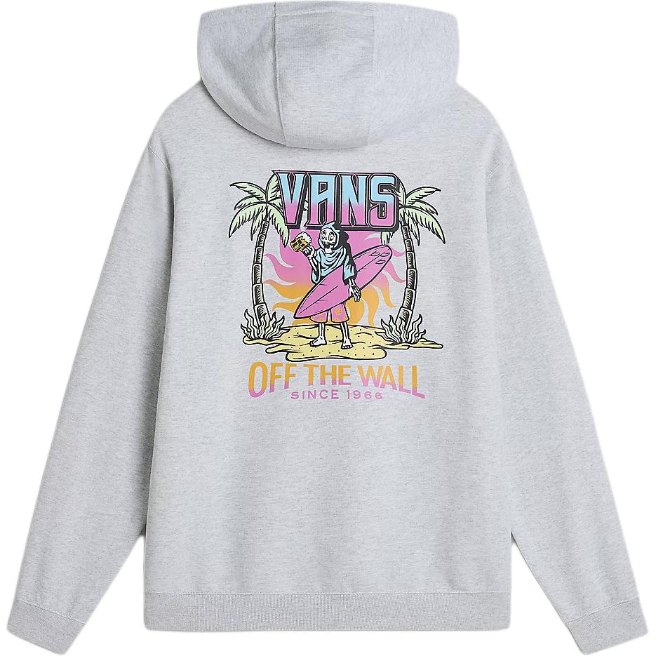Vans Palm Cheers Cartoon Skull Logo Hoodie Grey VN000KJ21QI