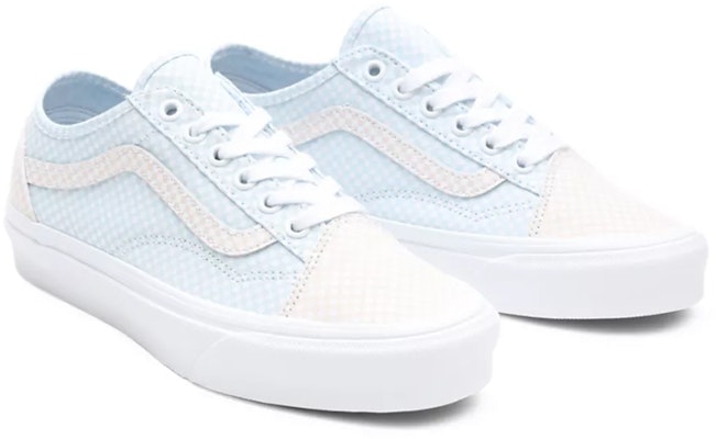 Vans 经典蓝白色棋盘格缩窄版老式滑板鞋 VN0A54F44TZ Lookbook Vans 经典蓝白色棋盘格缩窄版老式滑板鞋 VN0A54F44TZ