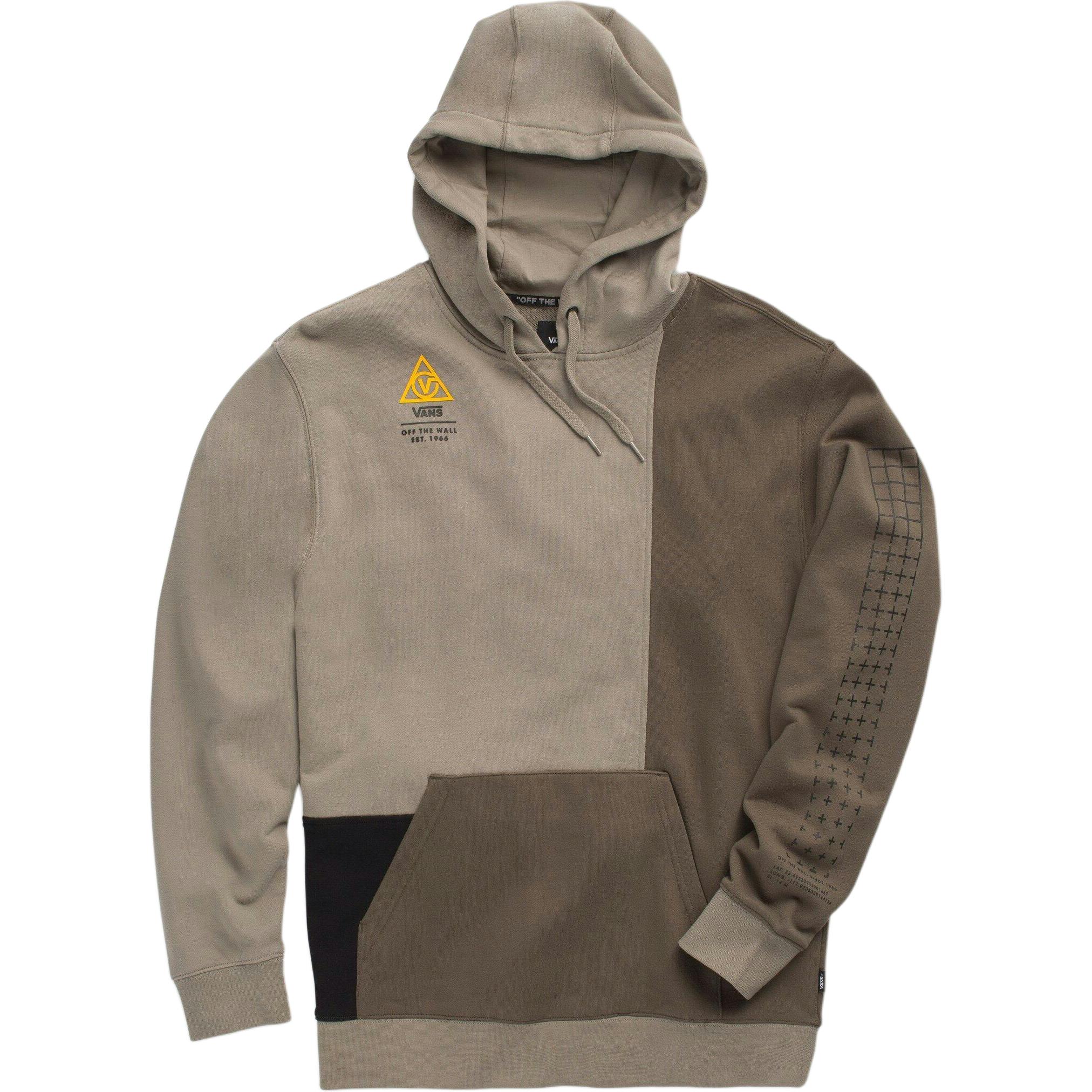 Vans Patchwork Colorblock Pullover Hoodie Brown VN0A4RQAZJH