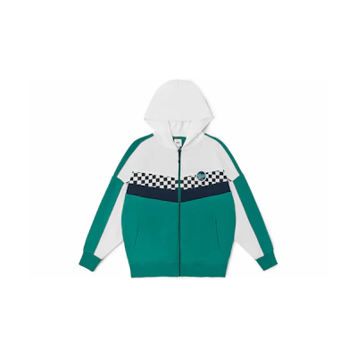 Vans Patchwork Loose Fit Zip Hoodie Jacket Unisex Green VN0A4UTOZ6E