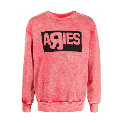 Vans Pink Unisex Crewneck Pullover Sweatshirt with Front Letter Print VN0A5GYFYZUFYZU