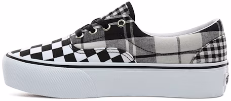 Vans PLAID CHECKERBOARD ERA PLATFORM Shoes Black/White VN0A3WLUVYD Vans PLAID CHECKERBOARD ERA PLATFORM Shoes Black/White VN0A3WLUVYD
