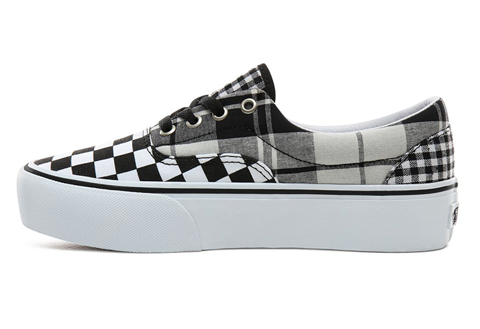 Vans PLAID CHECKERBOARD ERA PLATFORM Shoes Black/White VN0A3WLUVYD