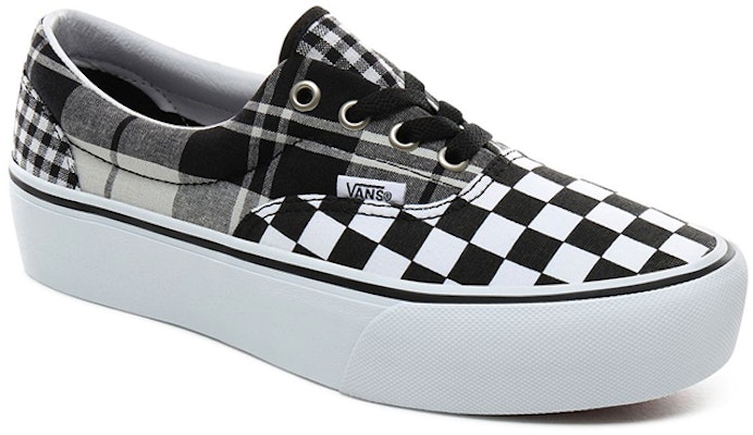 Vans PLAID CHECKERBOARD ERA PLATFORM Shoes Black/White VN0A3WLUVYD Lookbook Vans PLAID CHECKERBOARD ERA PLATFORM Shoes Black/White VN0A3WLUVYD