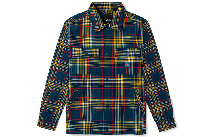 Vans Plaid Skull Pirate Parrot Patchwork Jacket Yellow Unisex VN0A54JHZ6Z